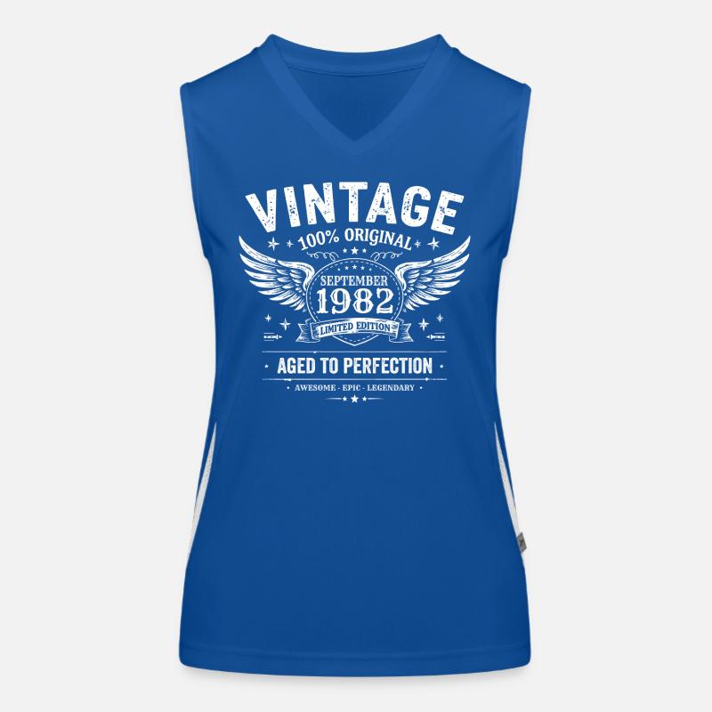 Born in September 1982 Women's Functional Contrast Tank Top