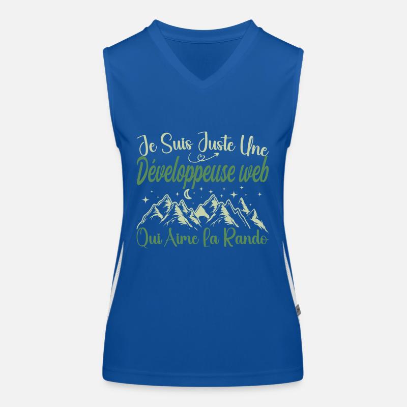 Développeuse web aventurier passionnée de Randonné Débardeur respirant contrasté Femme