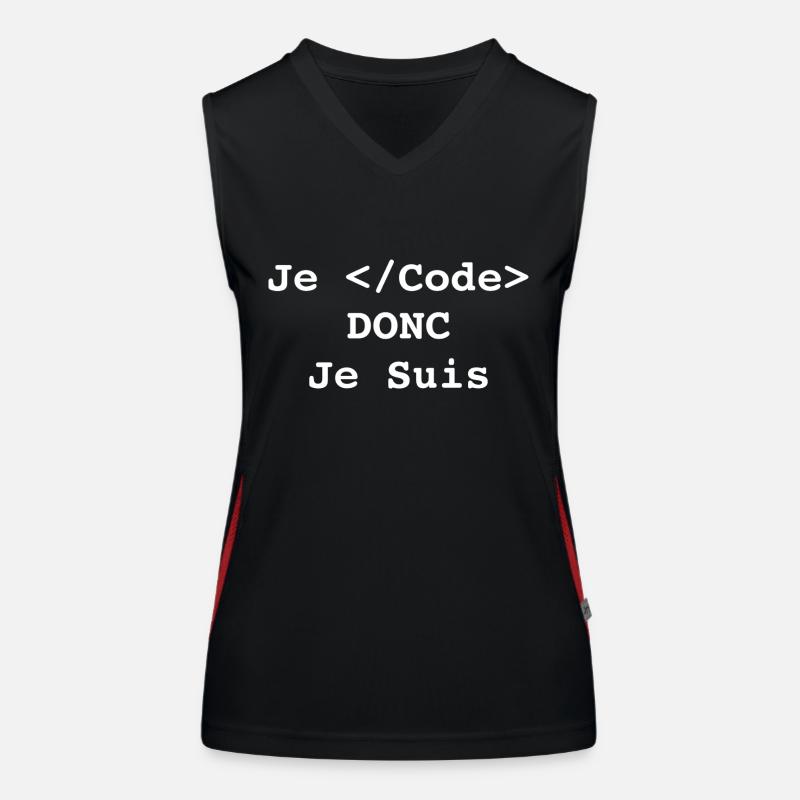Ich programmiere, also bin ich Informatiker und Programmierer Funktionelles Kontrast-Tank Top für Frauen