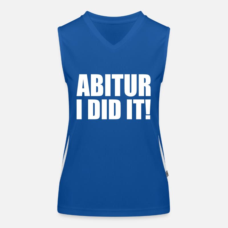 Abitur i did it Funktionelles Kontrast-Tank Top für Frauen