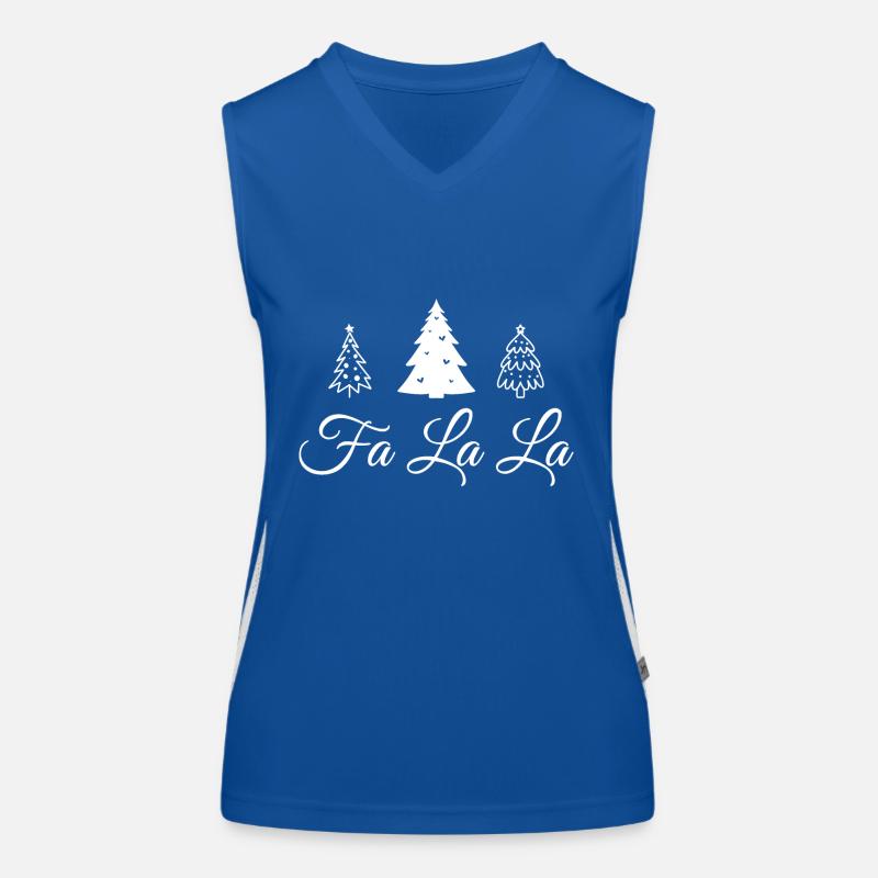 Christmas Trees Fa la la Women's Functional Contrast Tank Top