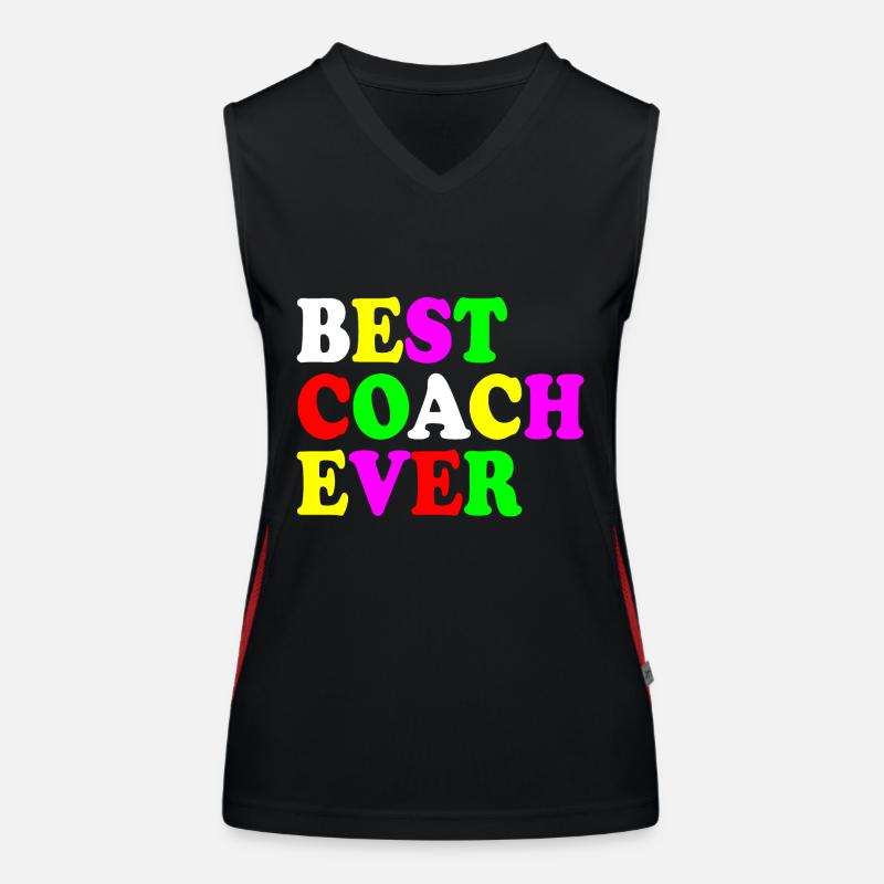 Best coach ever Funktionelles Kontrast-Tank Top für Frauen