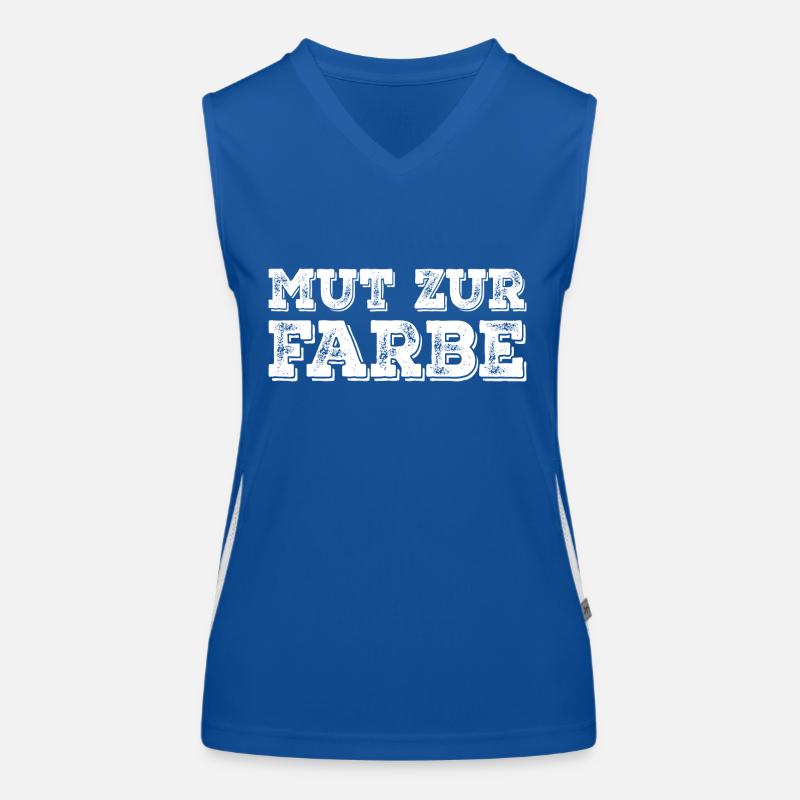 Schwarzer Humor Arbeit Witz mut zur farbe Funktionelles Kontrast-Tank Top für Frauen