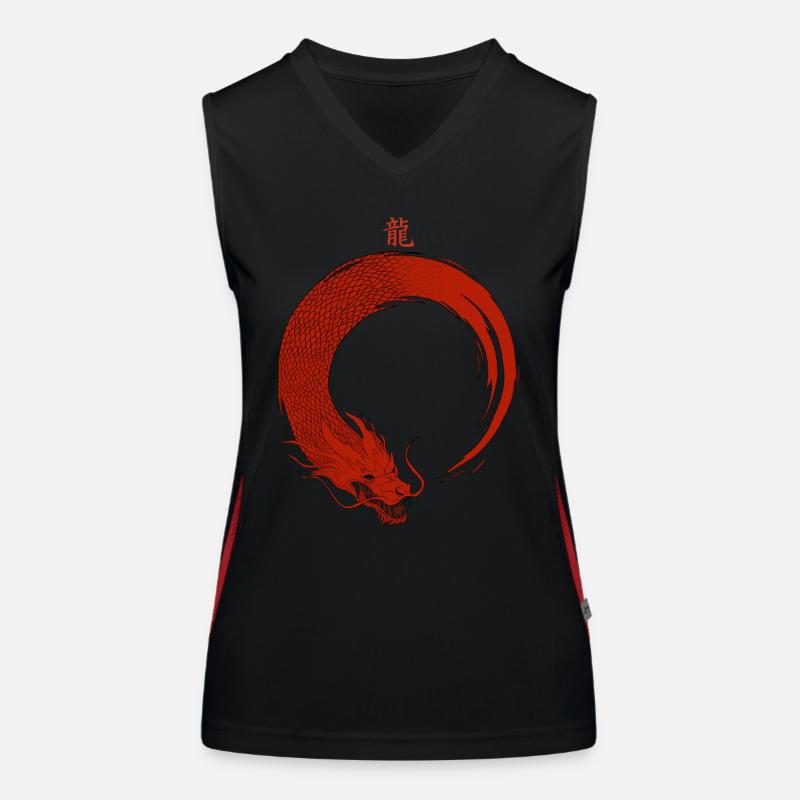 enso Drache Funktionelles Kontrast-Tank Top für Frauen