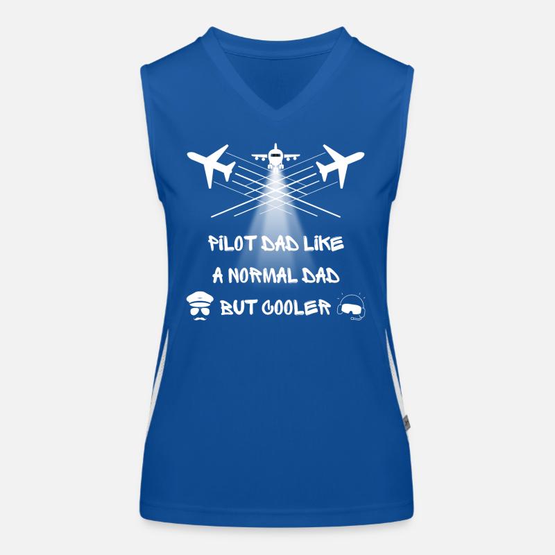 Père pilote comme un père normal mais plus cool Débardeur respirant contrasté Femme