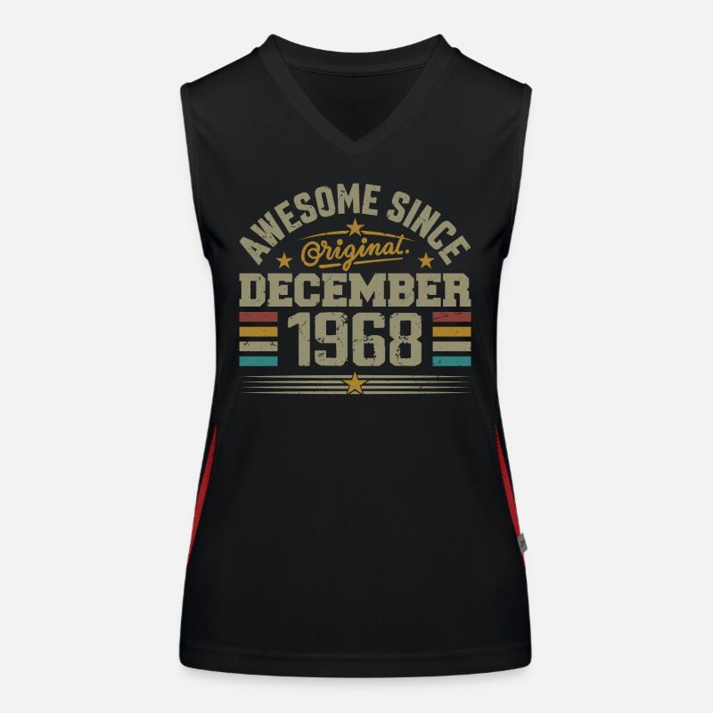 December 1968 - December 1968 Birthday Gift Women's Functional Contrast Tank Top