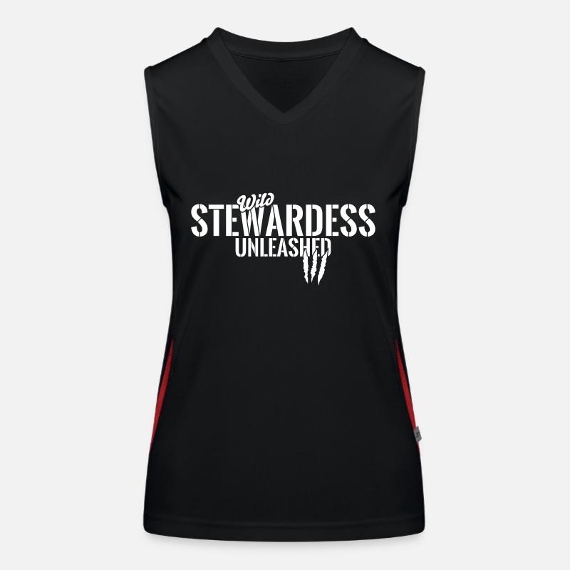 Wild stewardess unleashed Women's Functional Contrast Tank Top