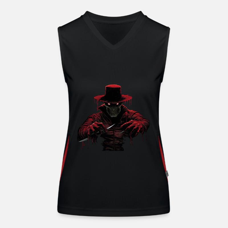 Killer, Halloween Funktionelles Kontrast-Tank Top für Frauen