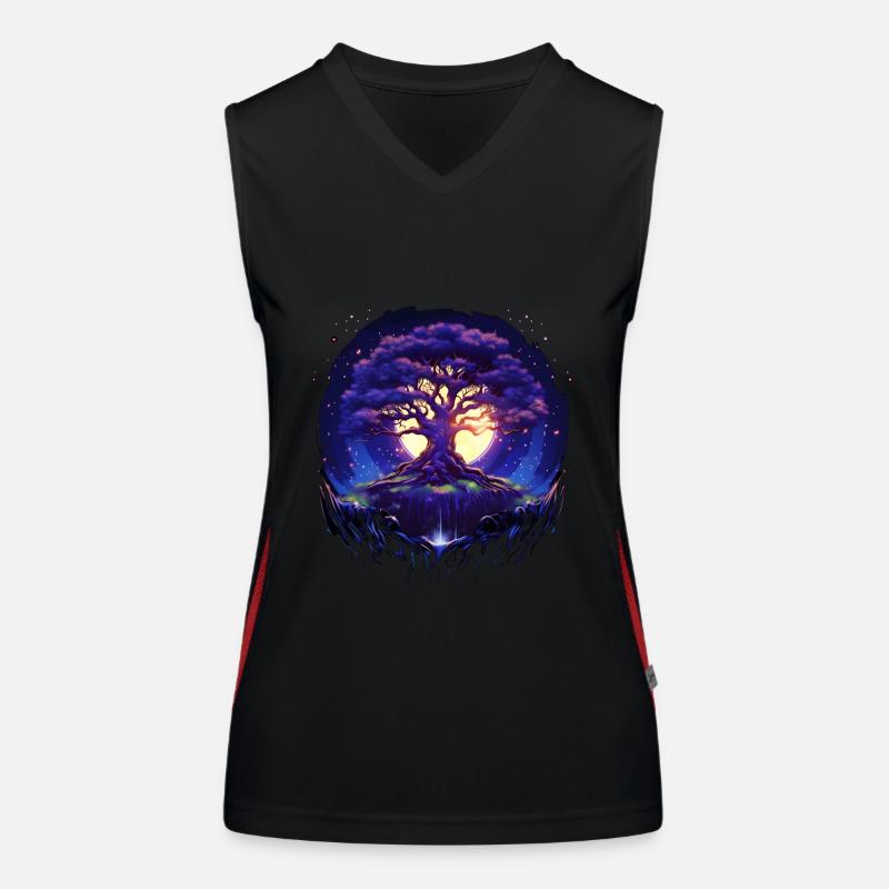 Baum Des Lebens Funktionelles Kontrast-Tank Top für Frauen
