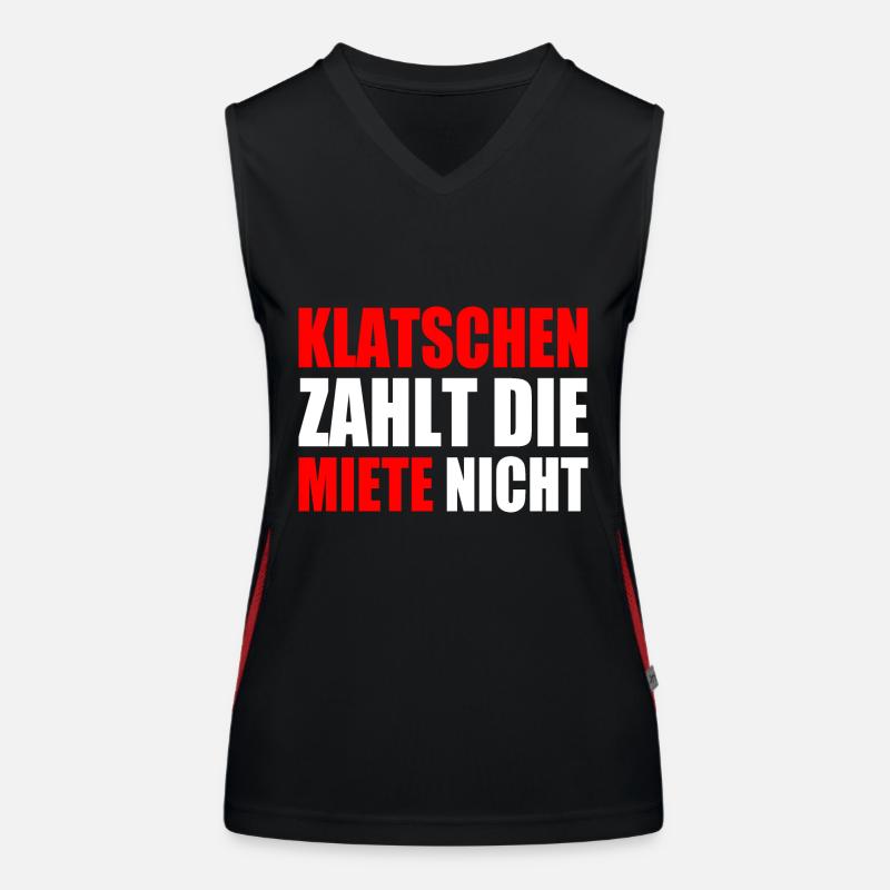 klatschen zahlt nicht die miete Funktionelles Kontrast-Tank Top für Frauen