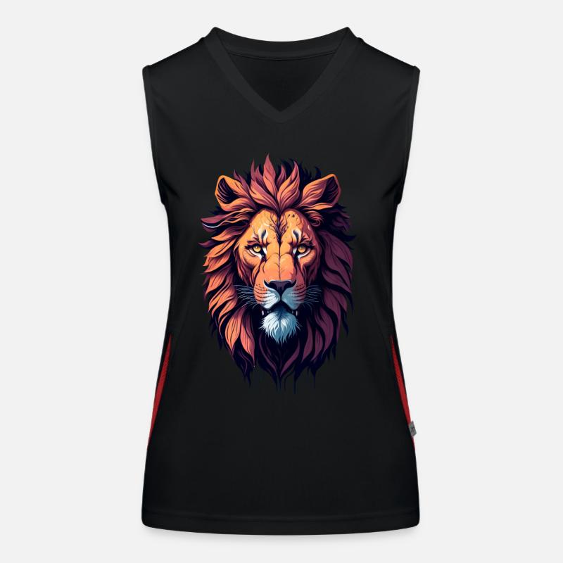 Illustration du lion Débardeur respirant contrasté Femme