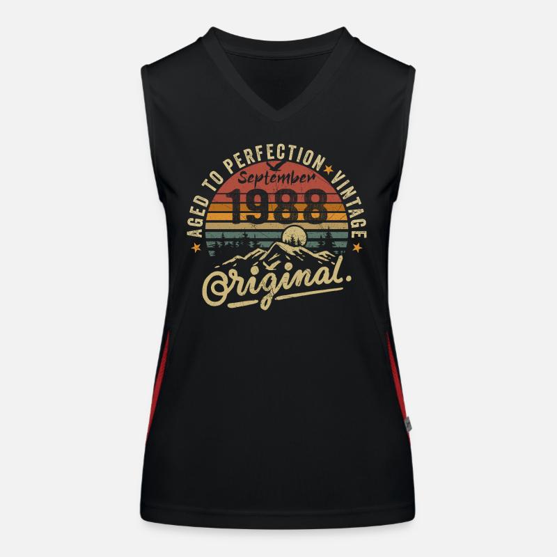 september 1988 Jahrestag september 1988 september Funktionelles Kontrast-Tank Top für Frauen