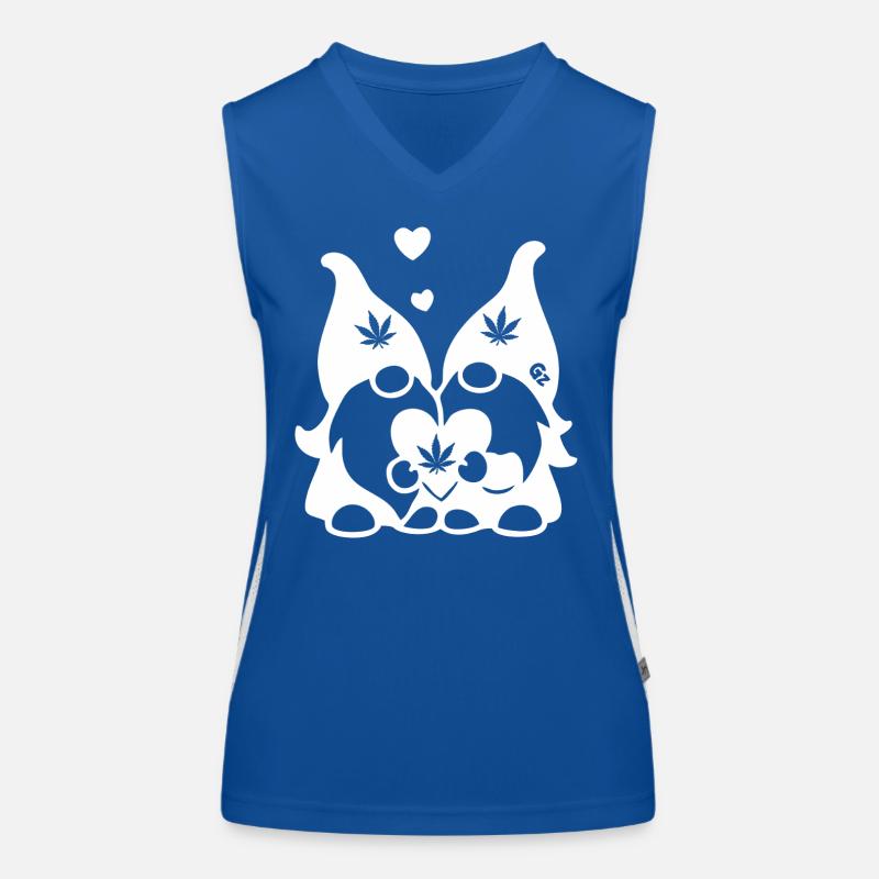 Kifferzwerge mit Hanf-Herz Funktionelles Kontrast-Tank Top für Frauen