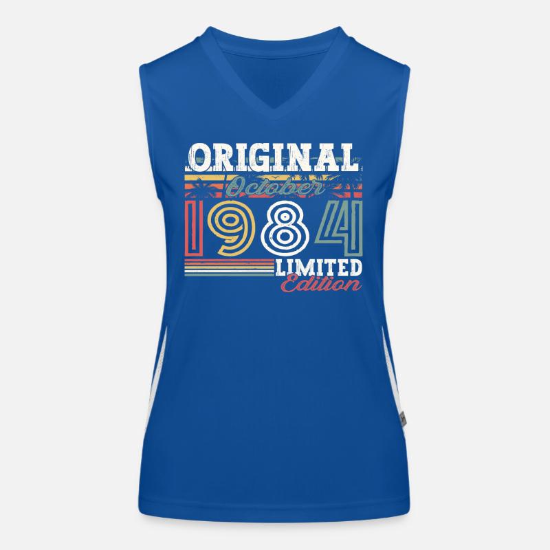 Original Octobre 1984 38th Birthday Gift Cool Débardeur respirant contrasté Femme