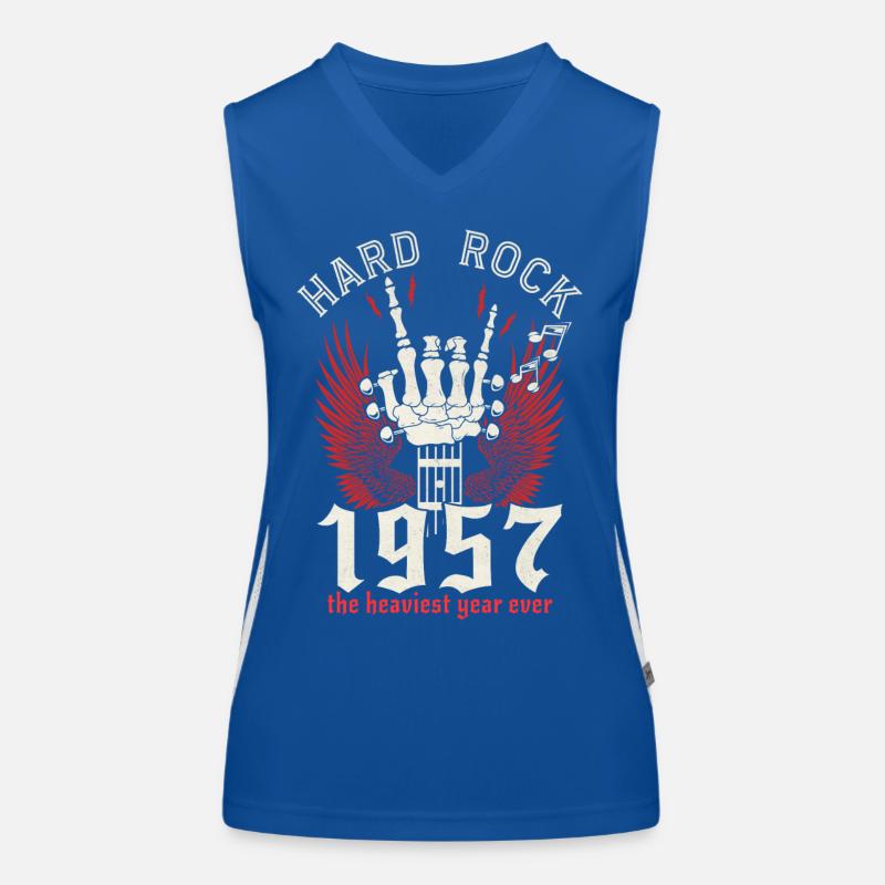 Hard Rock Musician 1957 65 years anniversary Women's Functional Contrast Tank Top