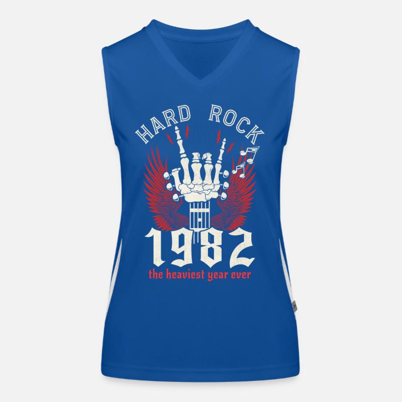 Hard Rock Musiker 1982 40 Jahre Jubiläum Funktionelles Kontrast-Tank Top für Frauen