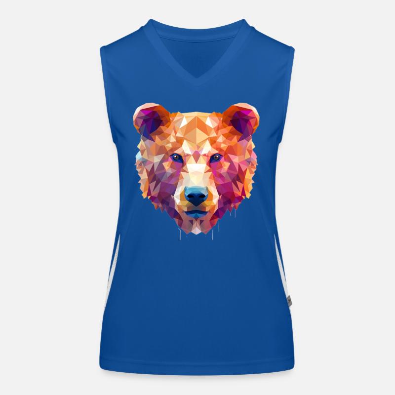Polygon Bear Colorful Funktionelles Kontrast-Tank Top für Frauen