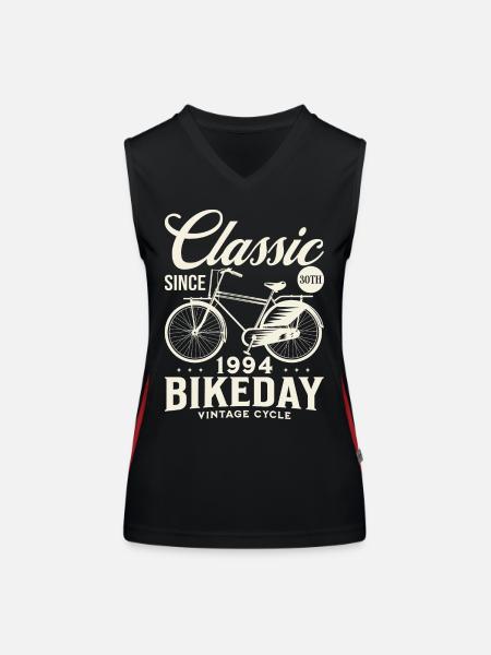Bicycle Year 1994 Cyclist 30 Years Anniversary - Women's Functional Contrast Tank Top - black/red - Front