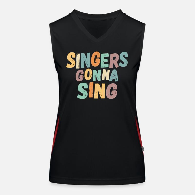 Singers going to sing Women's Functional Contrast Tank Top