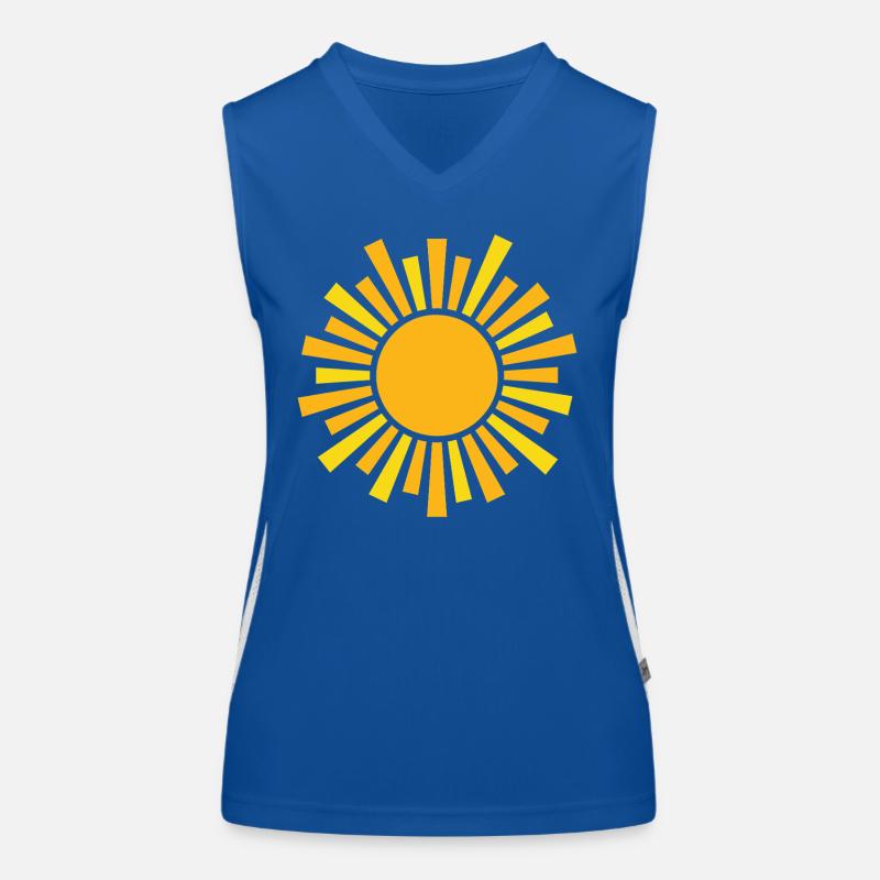 Raggio di sole Top sportivo da donna in contrasto cromatico