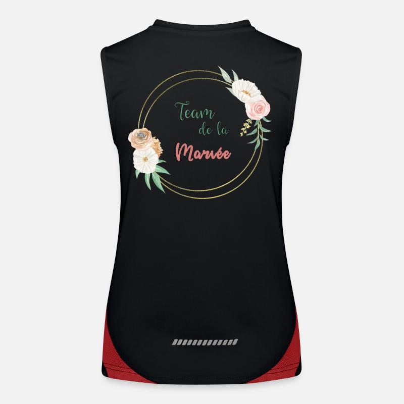 Team de la mariée - frame or et fleurs Débardeur respirant contrasté Femme