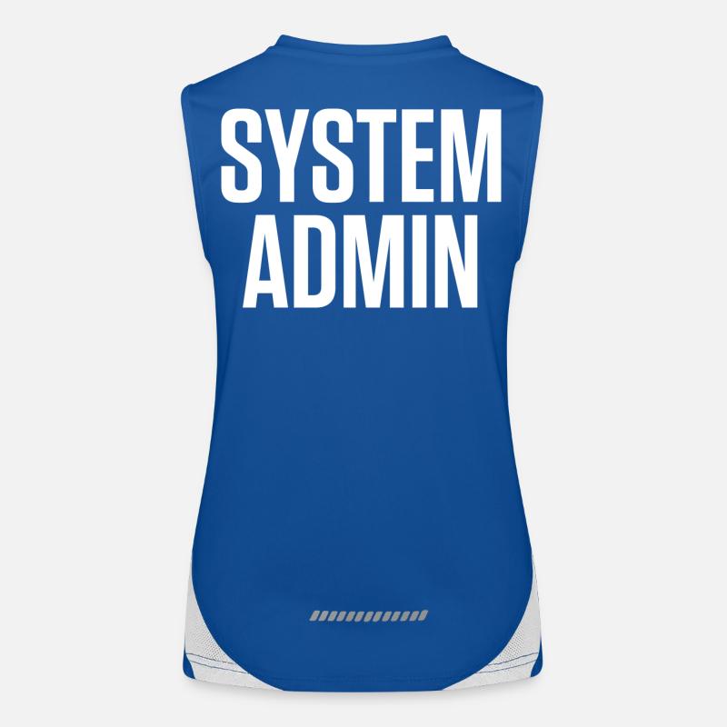 SYSTEM ADMIN – IT Tech Shirt White Font Funktionelles Kontrast-Tank Top für Frauen