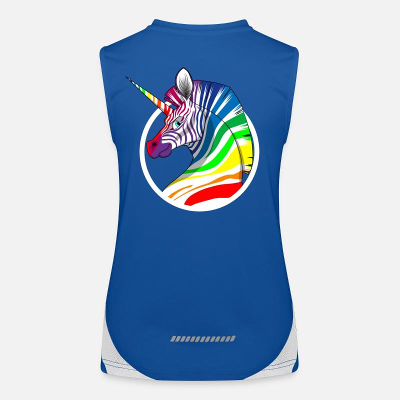 Regenbogen Einhorn Zebra Funktionelles Kontrast-Tank Top für Frauen