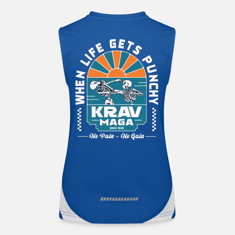 When Life Gets Punchy Funktionelles Kontrast-Tank Top für Frauen