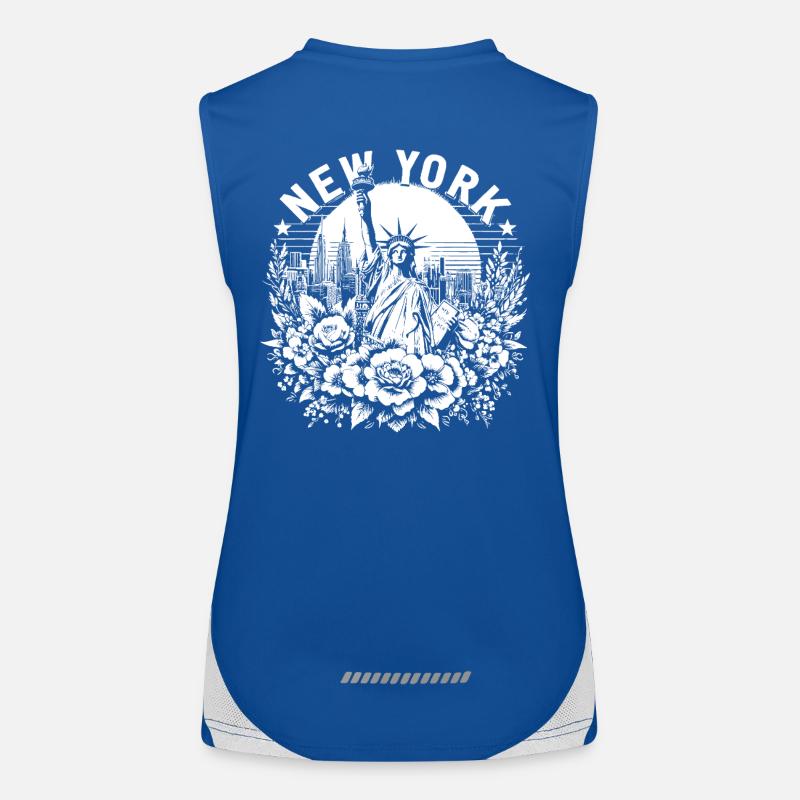 NEW YORK Design mit Freiheitsstatue Funktionelles Kontrast-Tank Top für Frauen