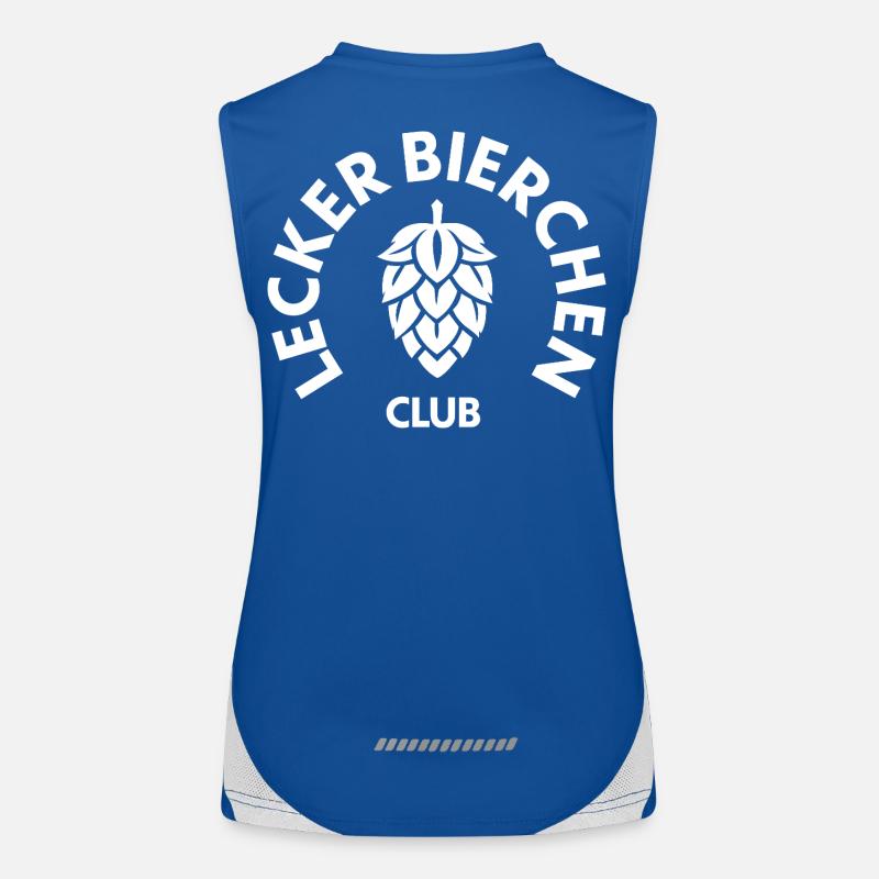 Lecker Bier Funktionelles Kontrast-Tank Top für Frauen