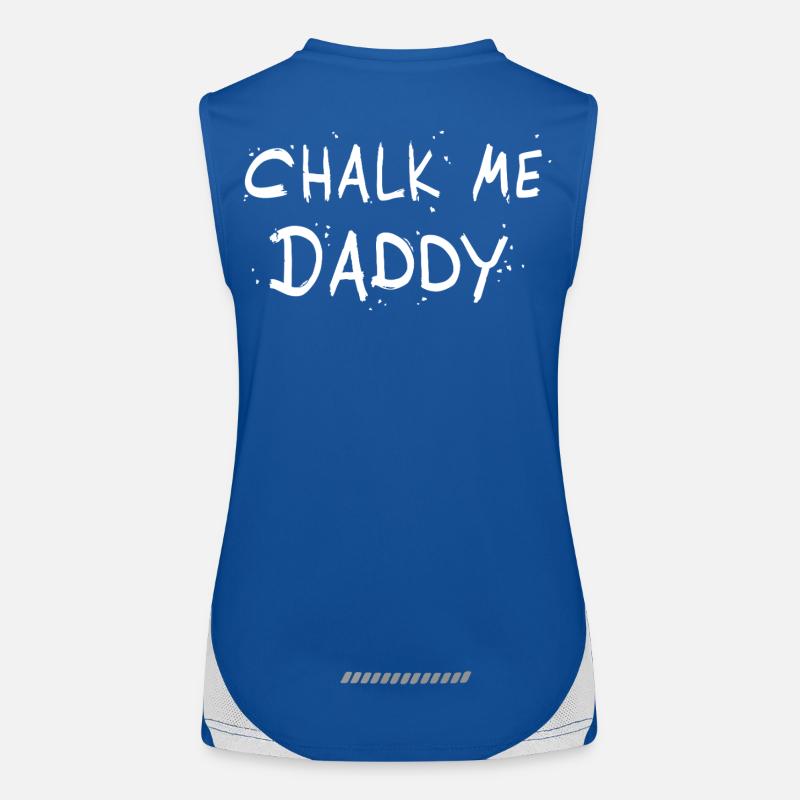 Chalk Me Daddy - Boulder/ Climbing Pun Women's Functional Contrast Tank Top