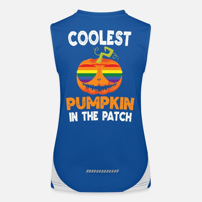 Citrouille d’Halloween « La plus cool du patch » Débardeur respirant contrasté Femme