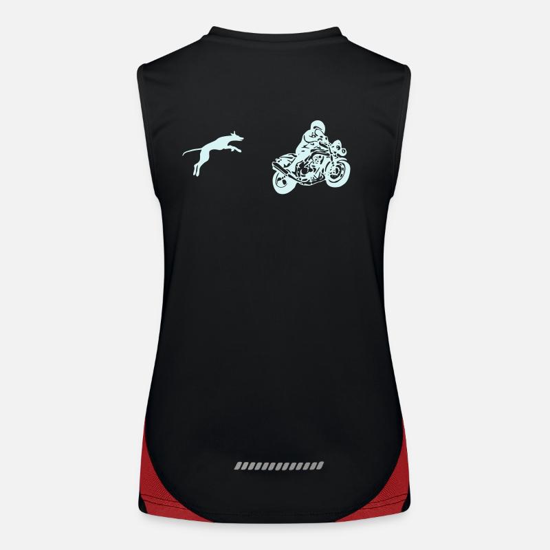 mc Top sportivo da donna in contrasto cromatico