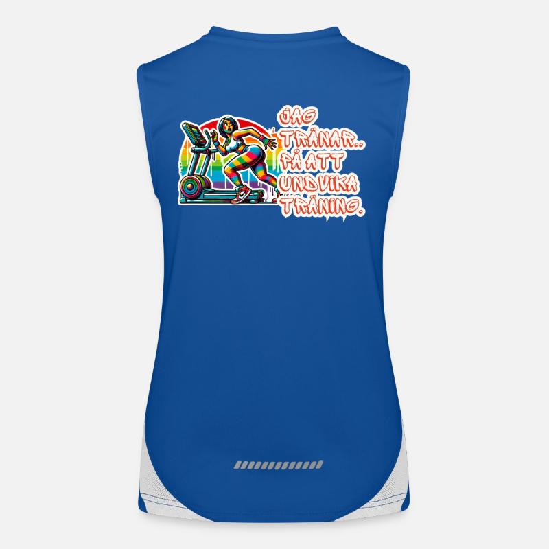 I practice avoiding exercise Women's Functional Contrast Tank Top