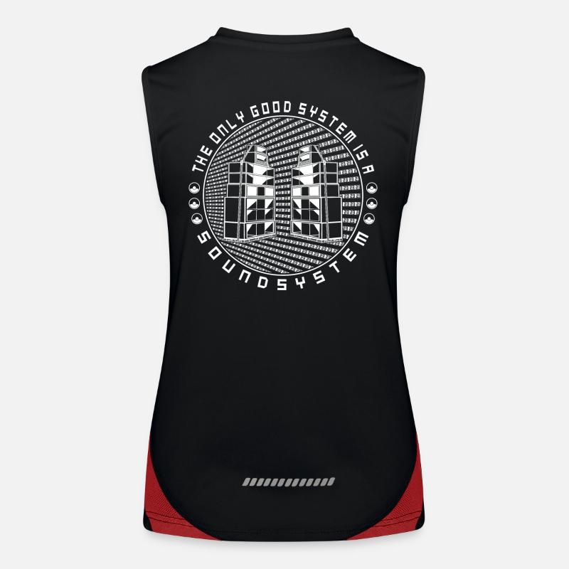 The only good system is a soundsystem Tekno 23 Funktionelles Kontrast-Tank Top für Frauen