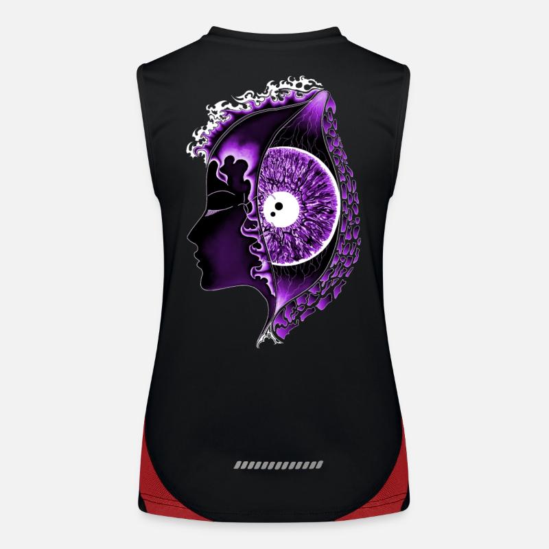 Grand Oeil Violet, Oeil, Réaliste, Vertical Débardeur respirant contrasté Femme