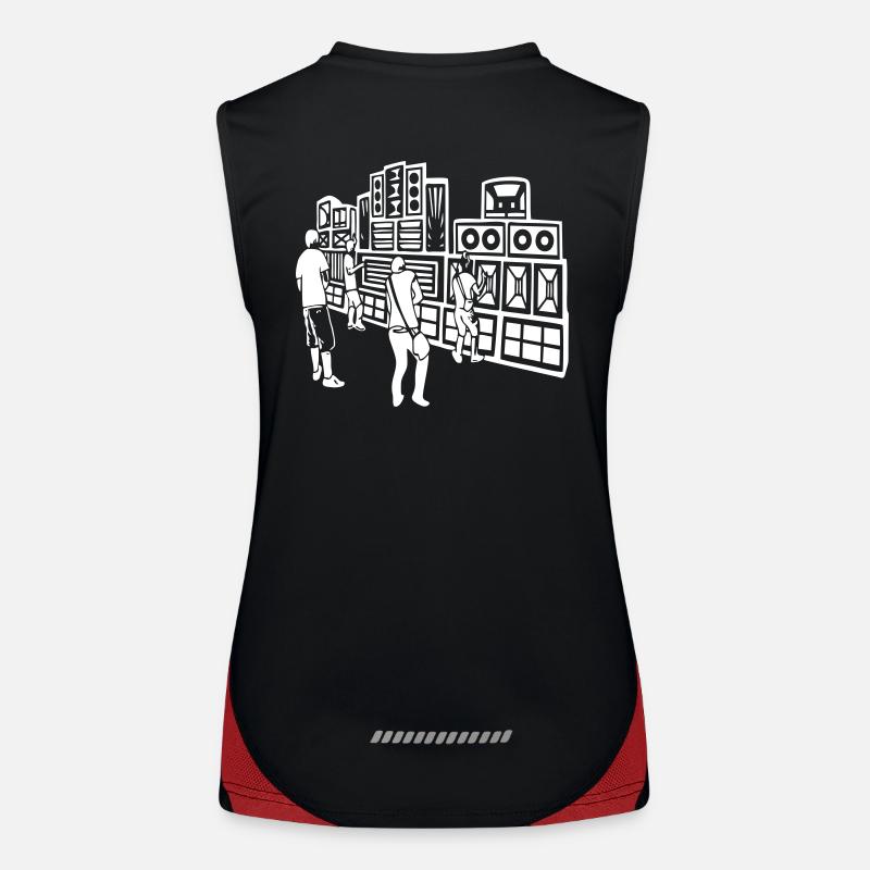 008 soundsystem 23 Funktionelles Kontrast-Tank Top für Frauen
