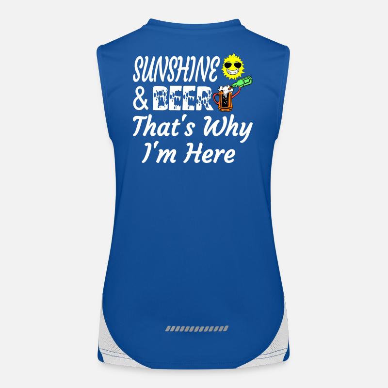 Sommersonne einzigartiges Bierdesign Funktionelles Kontrast-Tank Top für Frauen