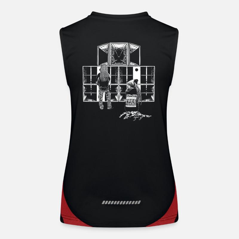 Support Free Tekno sound system - Women's Functional Contrast Tank Top - black/red