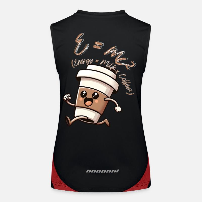 E-mc2 - Women's Functional Contrast Tank Top - black/red