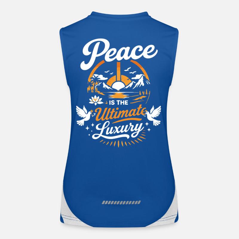 Peace Is the Ultimate Luxury – Starkes Statement Funktionelles Kontrast-Tank Top für Frauen