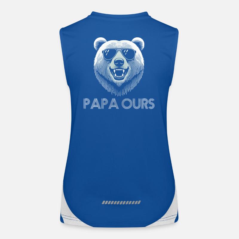 Cooler Bärenkopf mit Sonnenbrille. Funktionelles Kontrast-Tank Top für Frauen
