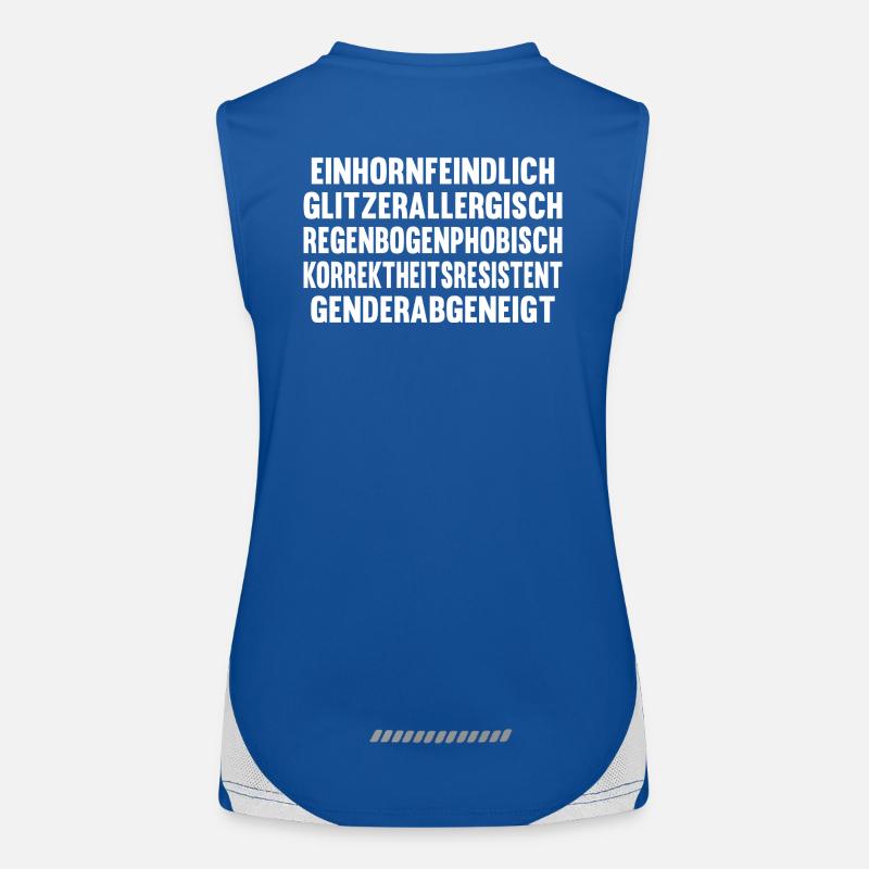 Einhornfeindlich Funktionelles Kontrast-Tank Top für Frauen