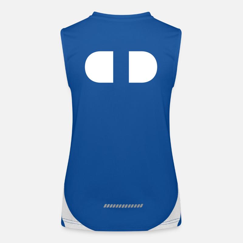 Controller-Split-White Women's Functional Contrast Tank Top