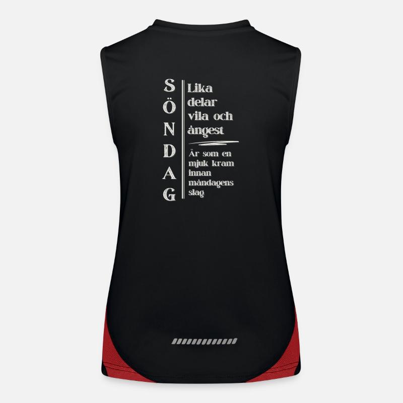 Sonntag – Ruhe mit einem Hauch von Angst Funktionelles Kontrast-Tank Top für Frauen