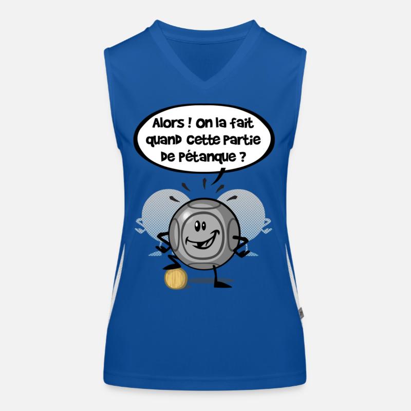 Bocce!! Top sportivo da donna in contrasto cromatico