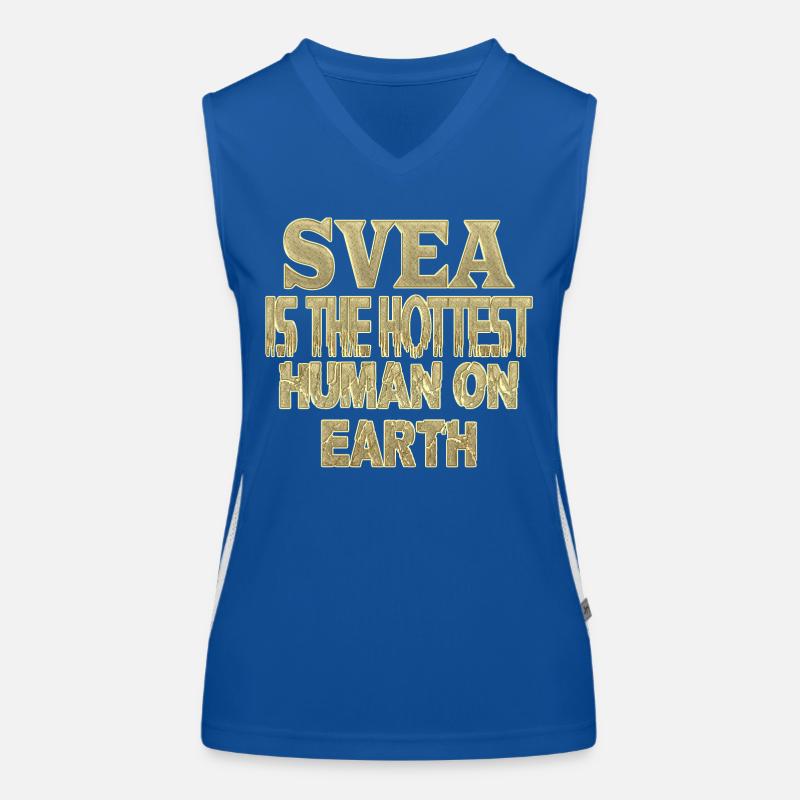 Svea - Women's Functional Contrast Tank Top - royal/white