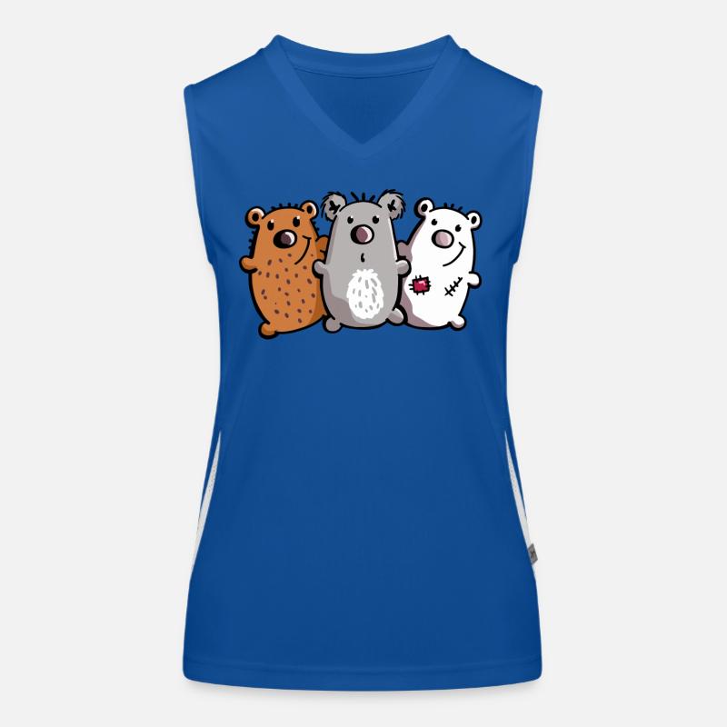 Bären Trio - Bärchen - Koala - Eisbär - Braunbär Funktionelles Kontrast-Tank Top für Frauen