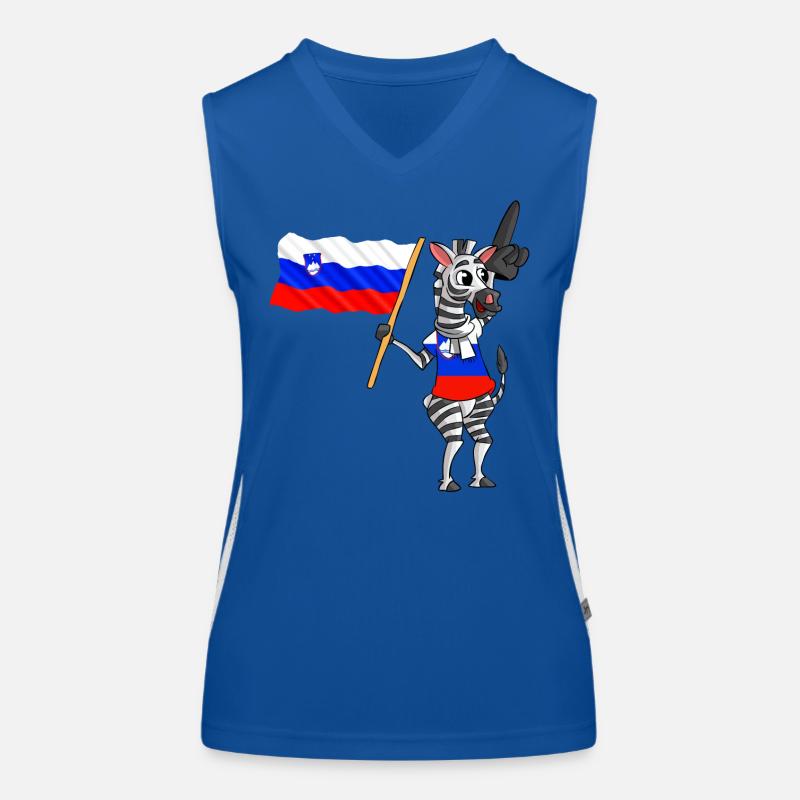 Slovenian zebra Women's Functional Contrast Tank Top