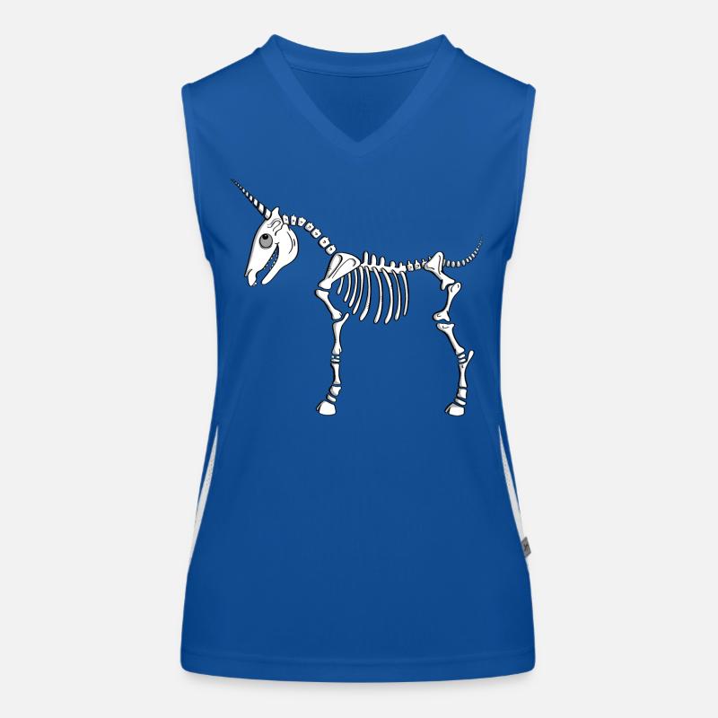Einhorn Skelett - Einhörner - Fabelwesen - Comic Funktionelles Kontrast-Tank Top für Frauen